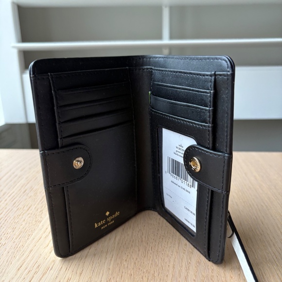 Kate Spade- White and Black Wallet Billfold - Picture 3 of 5